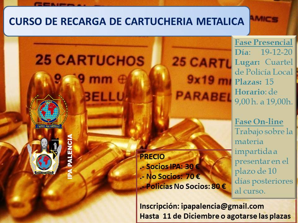 Curso de Recarga de Cartuchería Metálica